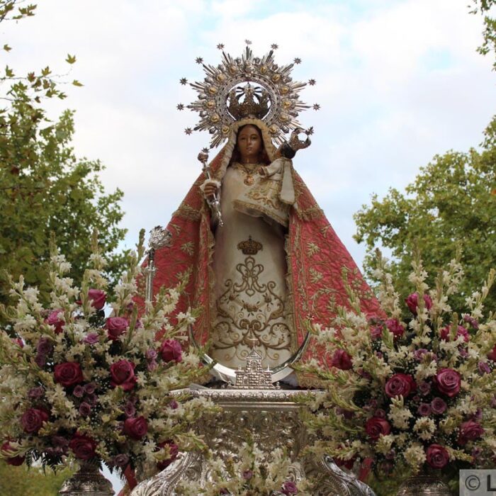 Foto de Ntra. Sra, de Linarejos en andas