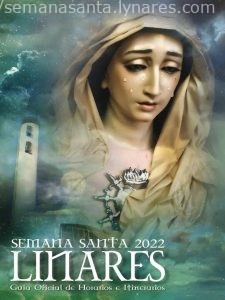 Portada de la guía de itinerarios de la Semana Santa de Linares 2022.