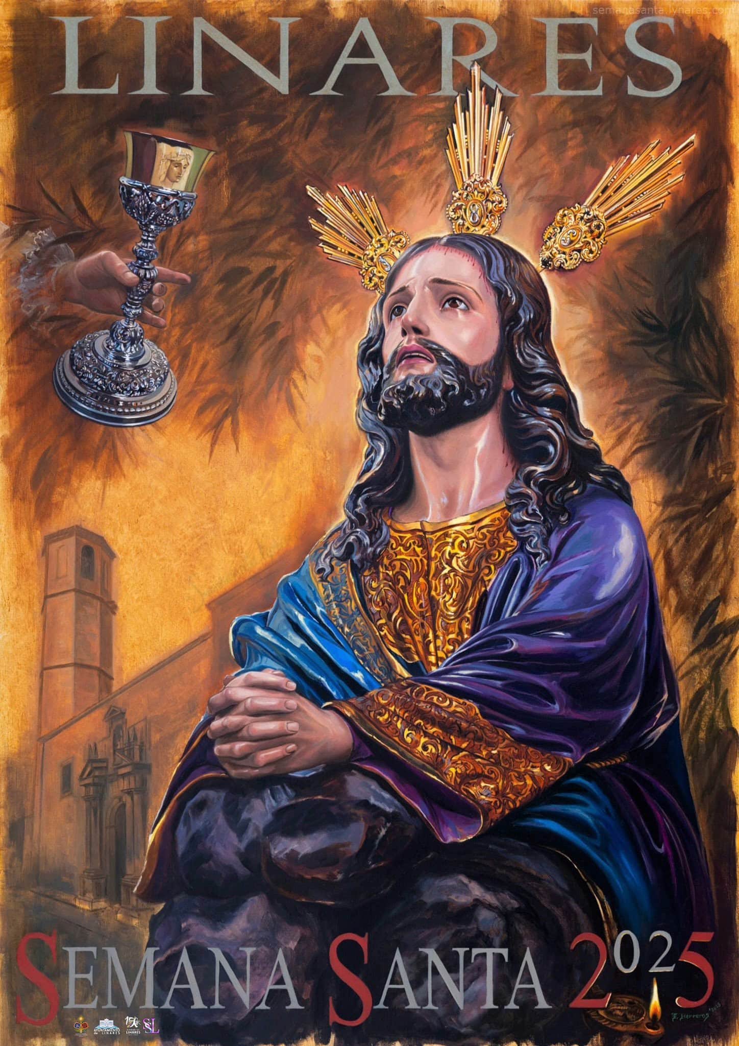 Cartel Semana Santa Linares 2025, obra de Felipe Herreros Rodero.