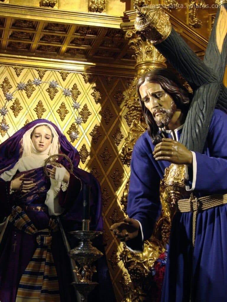 mayor dolor y nazareno en capilla san francisco | Foto: Juan López Leiva.